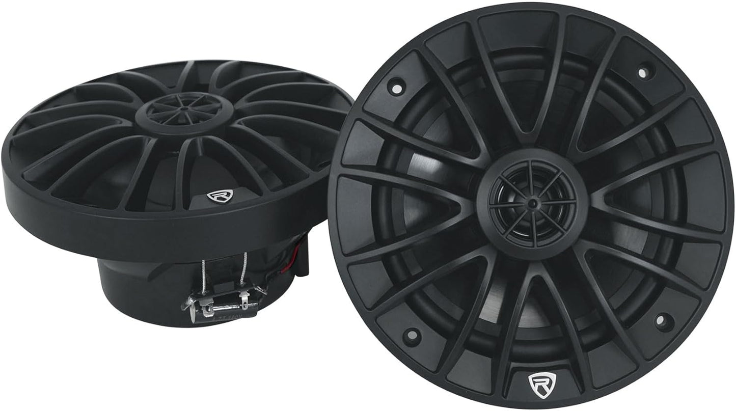 Rockville 6.5 600w Marine Boat Speakers - Crisp Sound!