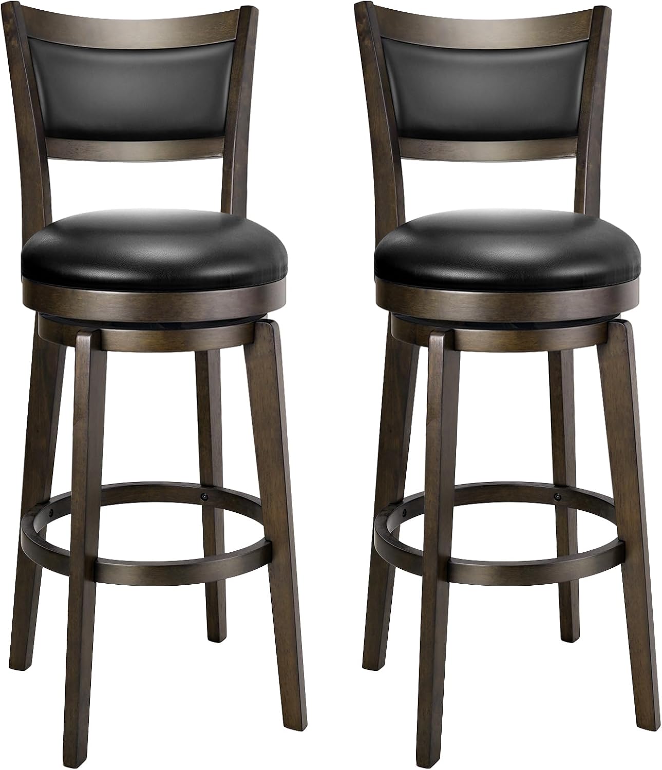 PrimeZone Swivel Bar Stools Set of 2 for Kitchen Island Use
