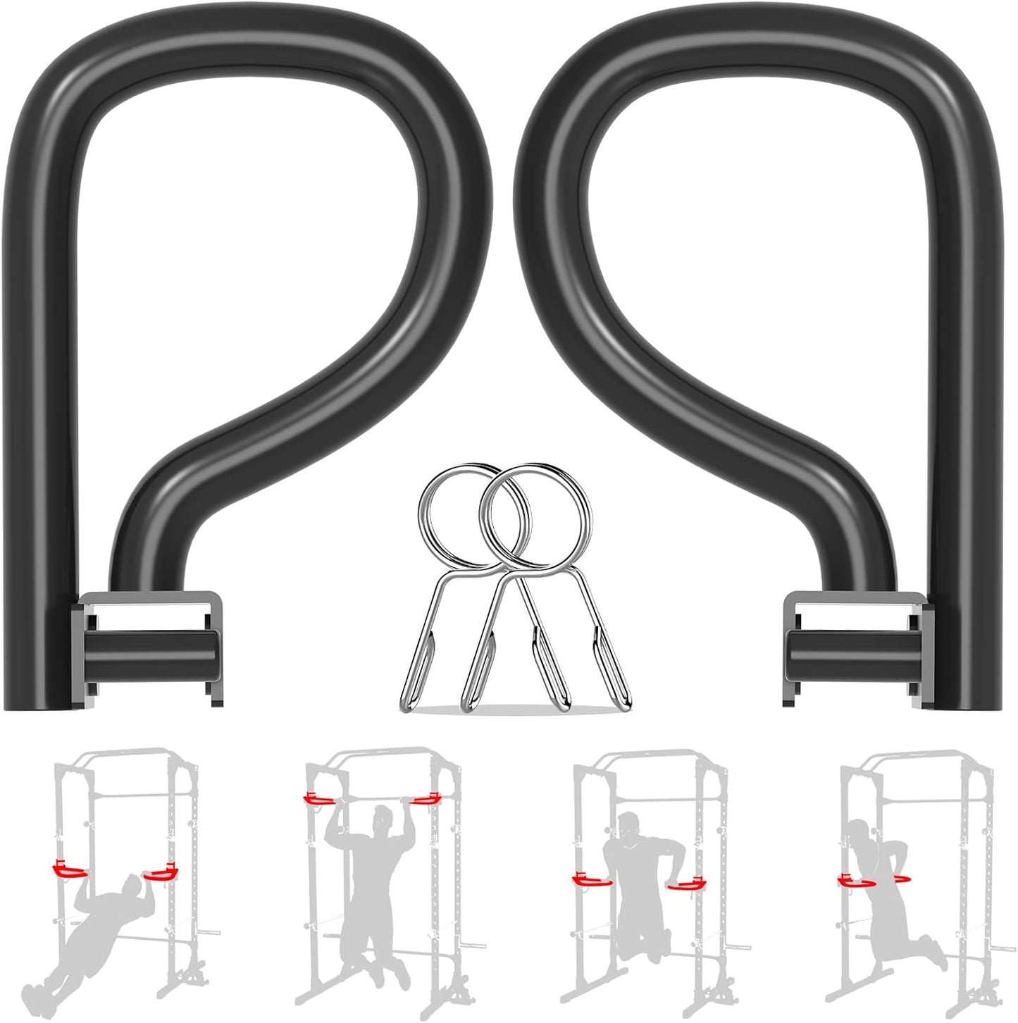 Balelinko Dip Bar Handles Set + Bonus Collars