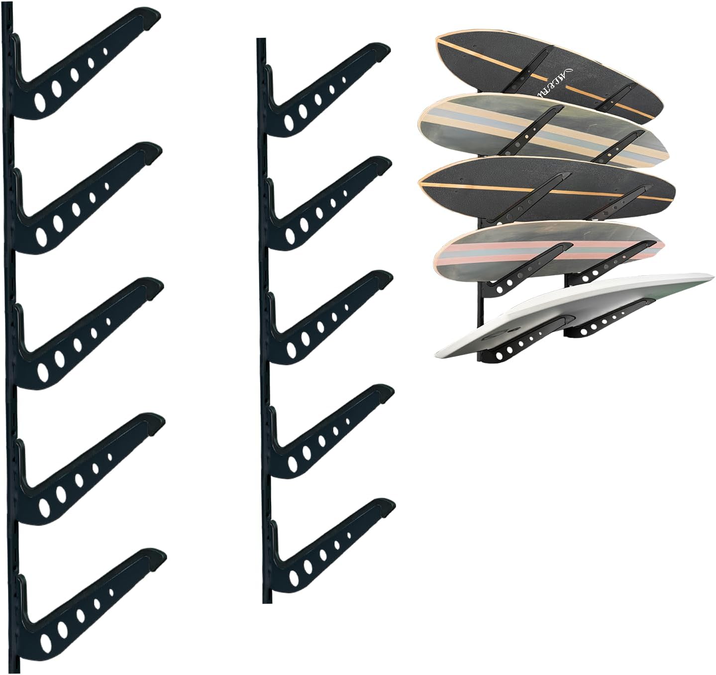 Adjustable 5/6 Board Surfboard Rack - Organize with Ease!