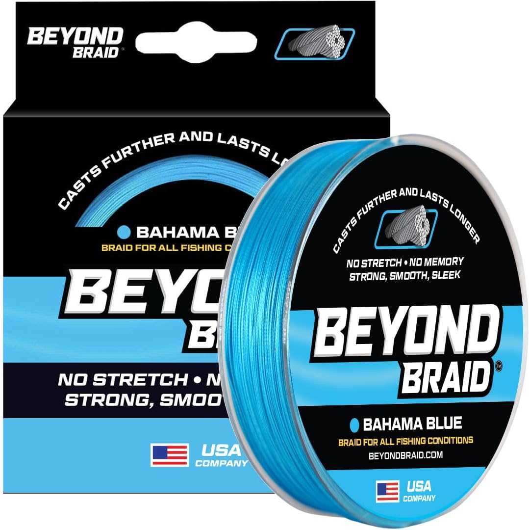 Ultra Strong Braided Fishing Line - No Stretch - Bahama Blue/Green