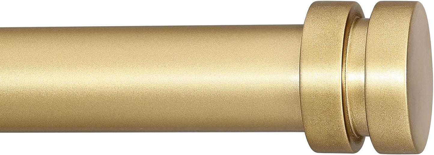 Modern 1 Inch Heavy Duty Gold Curtain Rods 28-48 Inch - TRUSEREN