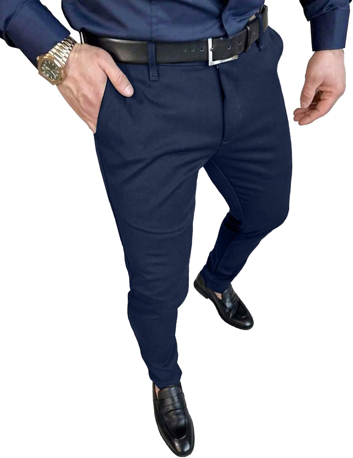 PLEPAN Men's Slim Fit Stretch Dress Pants for Every Occasion