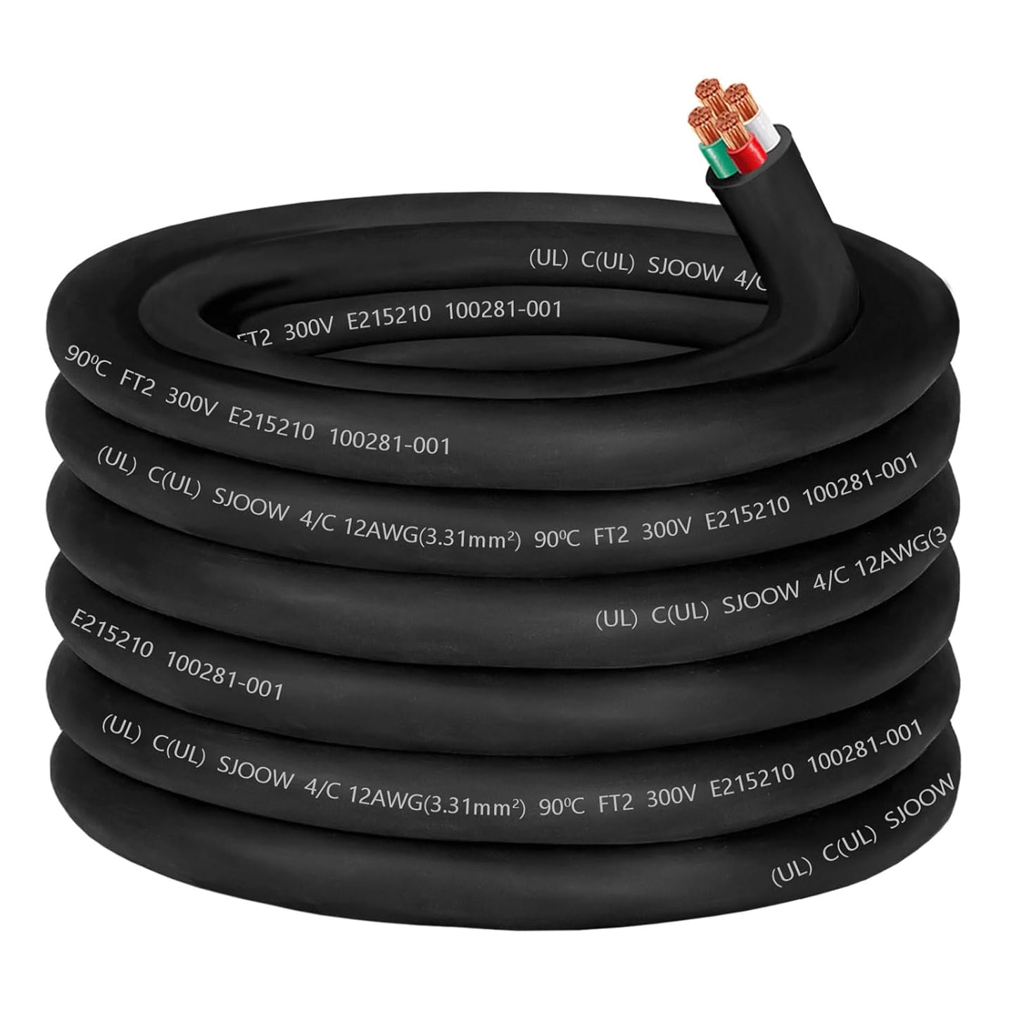 12/4 SJOOW Wire 12 Gauge Portable Power Cable for EV Charger