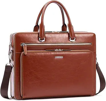 BOSTANTEN Leather Laptop Bag for Men - Stylish Briefcase