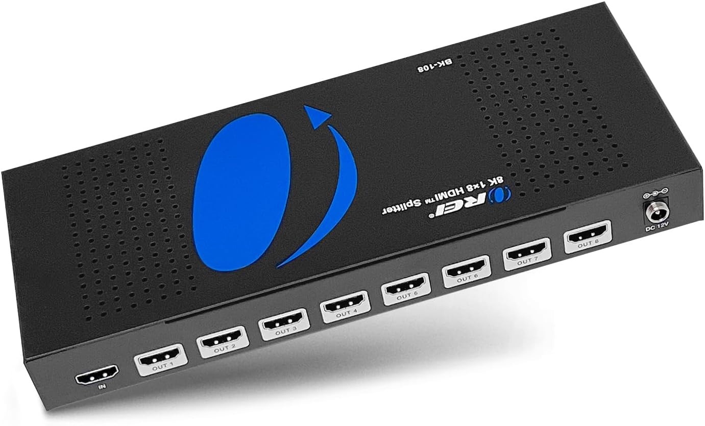 OREI 8K HDMI Splitter 1 X 8 for UltraHD Signal Duplication