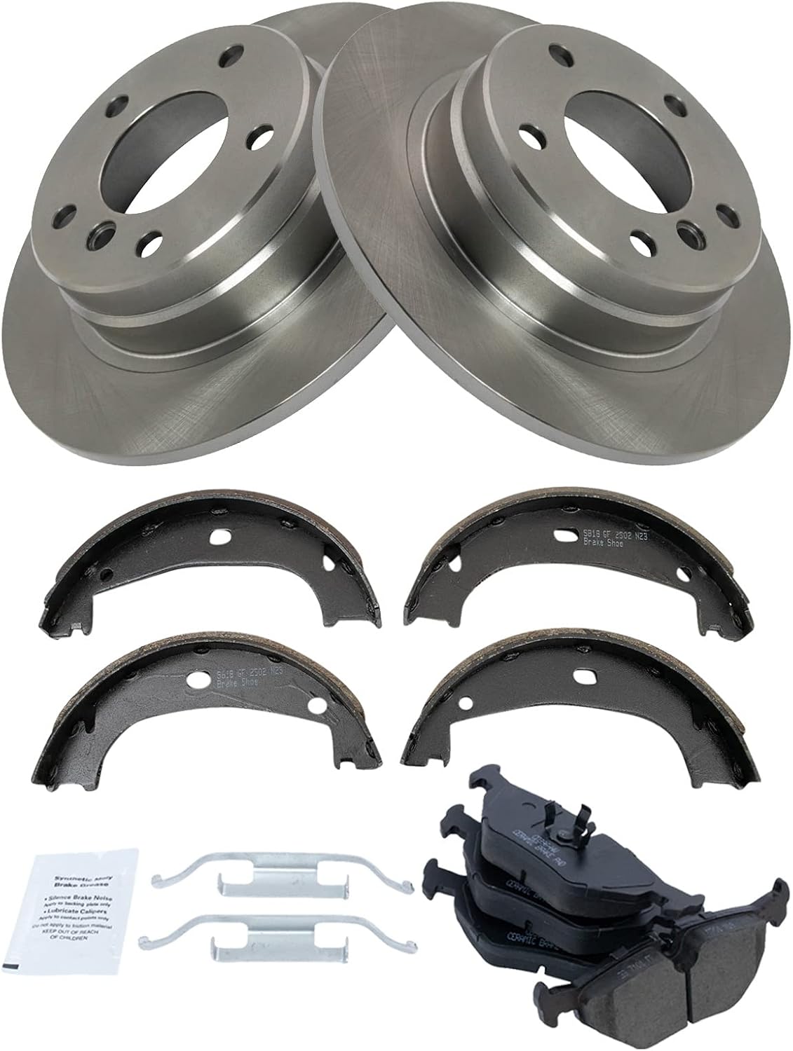 TRQ Rear Brake Pad & Rotor Kit for 1992-1999 BMW Models