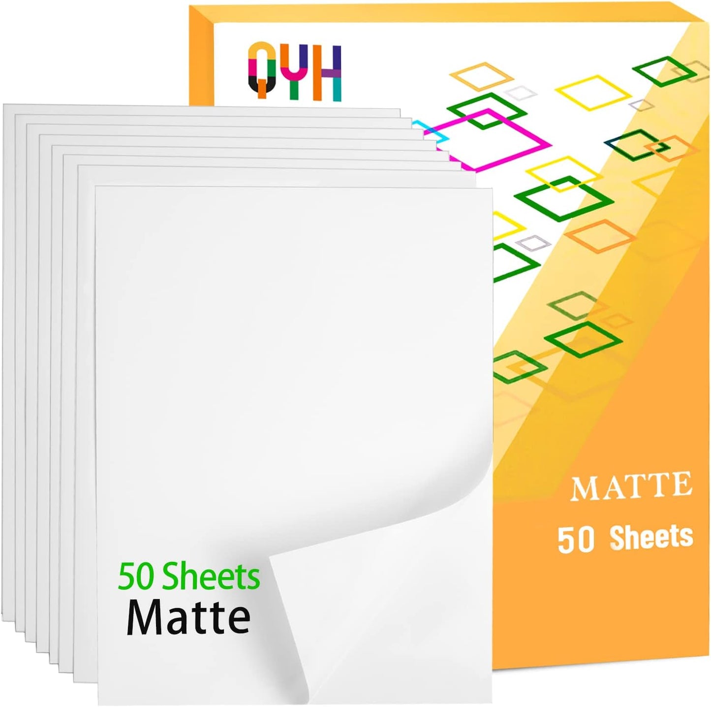 50 Waterproof Matte White Vinyl Sticker Sheets - Inkjet Printer Compatible!