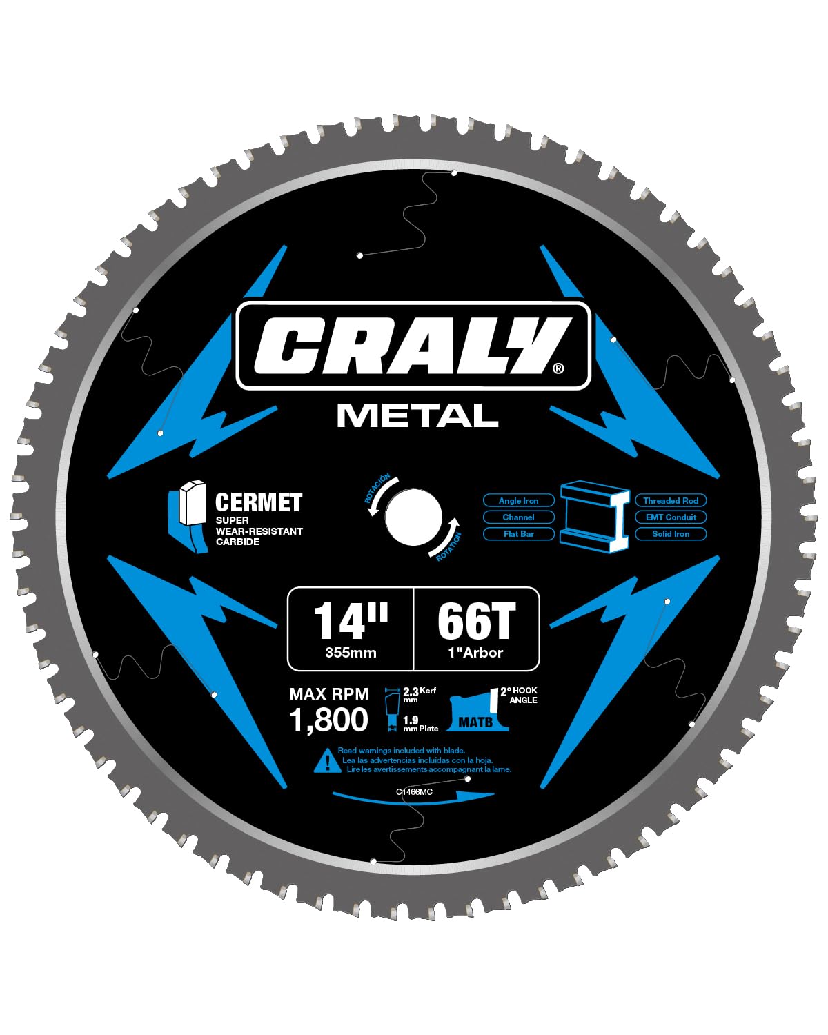 CRALY 14 Inch 66 Teeth Steel Cutting Circular Saw Blade Review