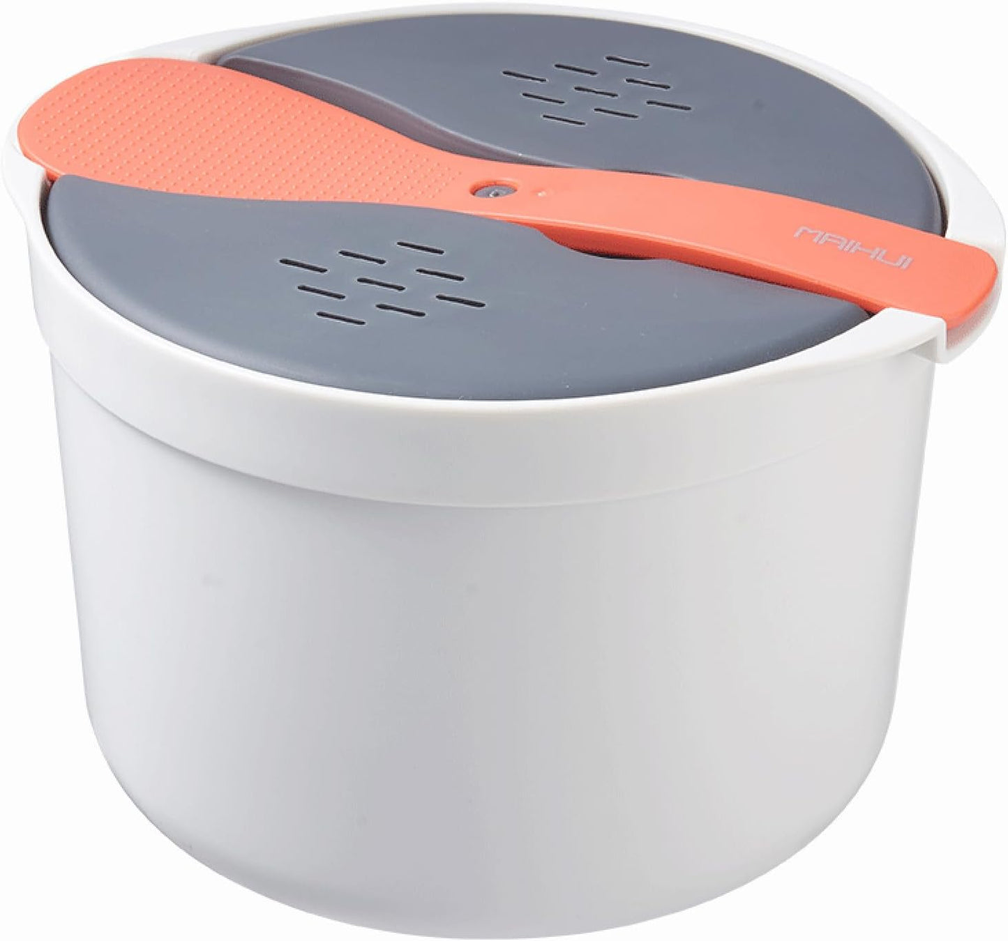 8 Cup Microwave Rice Cooker - Easy Use/Clean - Orange