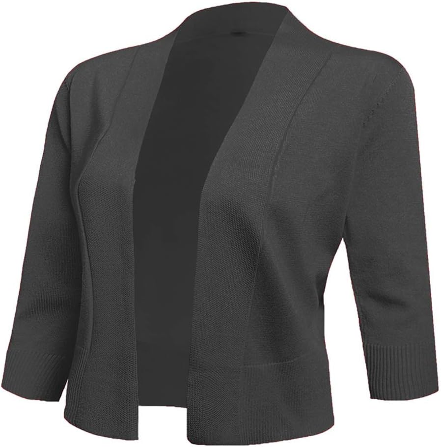 AAMILIFE Women's 3/4 Sleeve Cropped Cardigans for Every Occasion