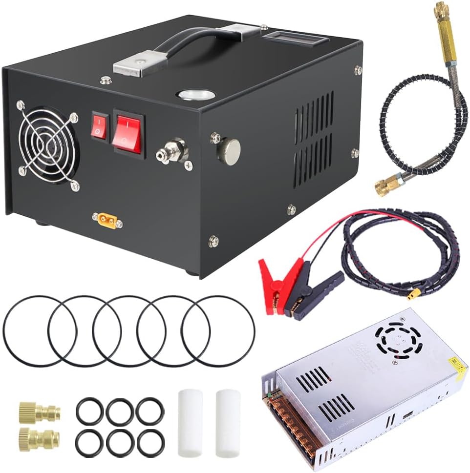 HuanQiuSensmart Portable Air Compressor: Oil & Water-Free, 4500Psi Power