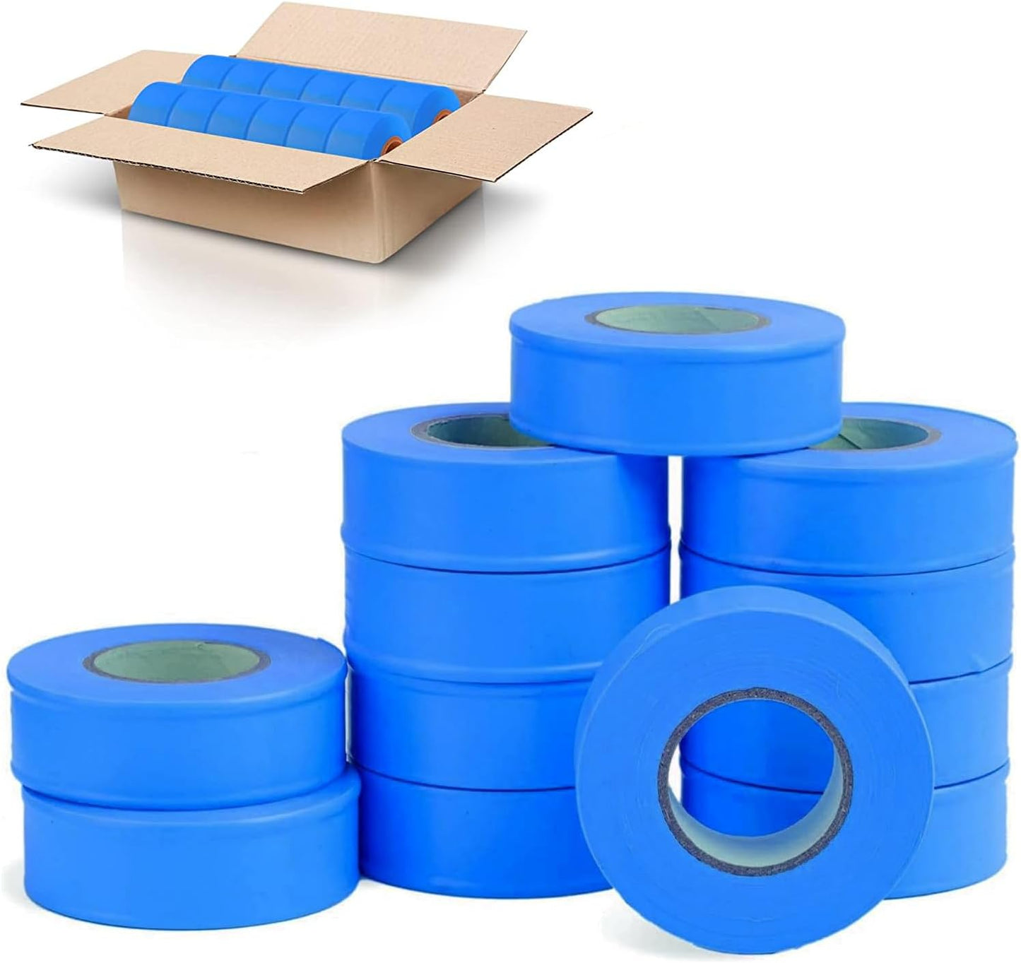 AdirPro 12 Pack Fluorescent Flagging Tape for Marking Needs