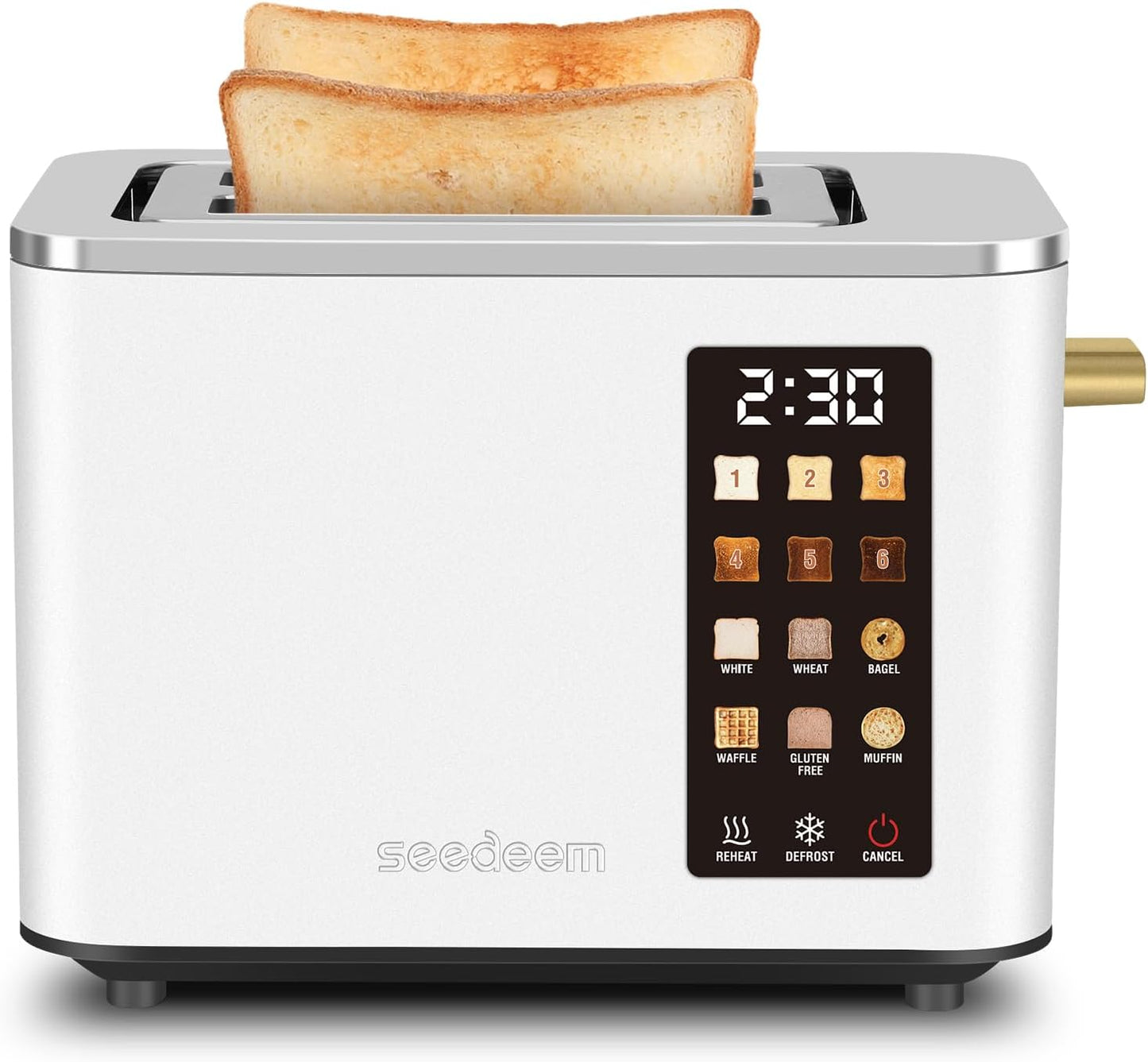 SEEDEEM 2 Slice Toaster with Touch Control and LCD Display