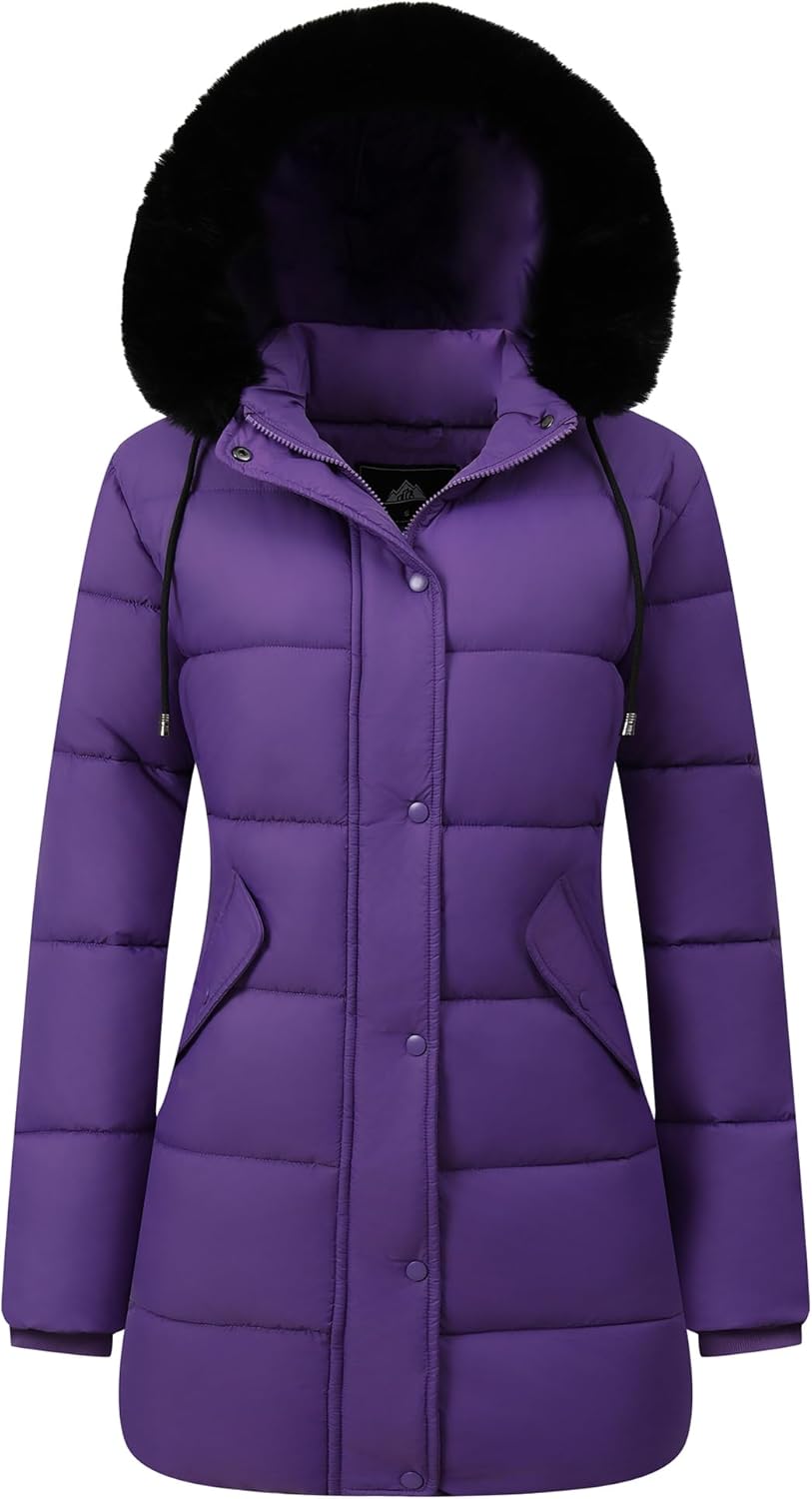 GOLDLADIES Women's Winter Coat Long Waterproof Parka for Cold Weather