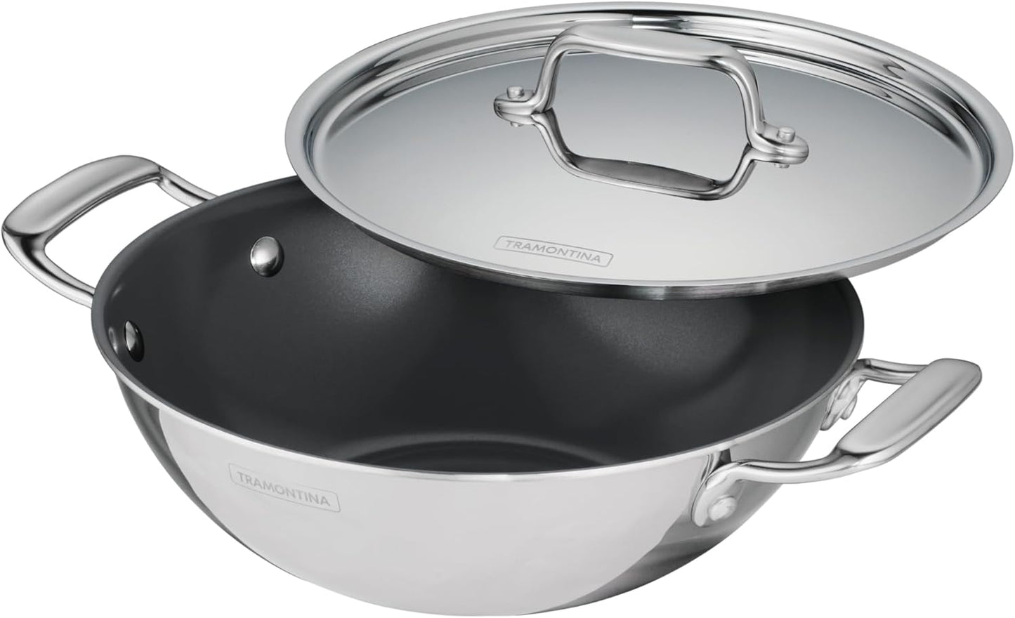 Tramontina Utsava Tri-Ply Clad Kadai for Indian Cooking