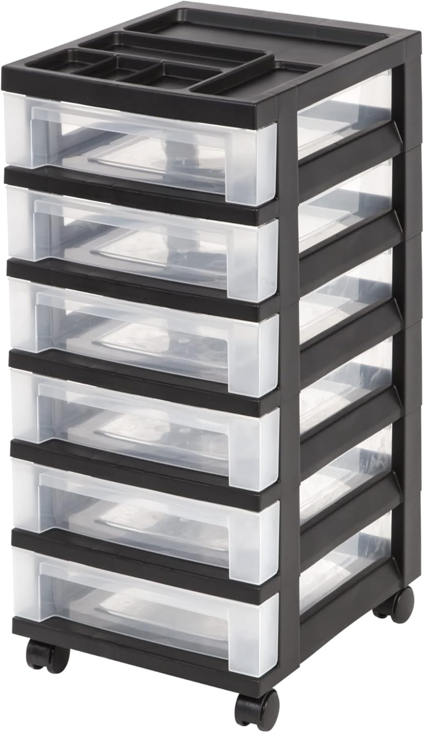 Office Depot Medium Plastic Storage Cart with 6 Drawers for Organizing