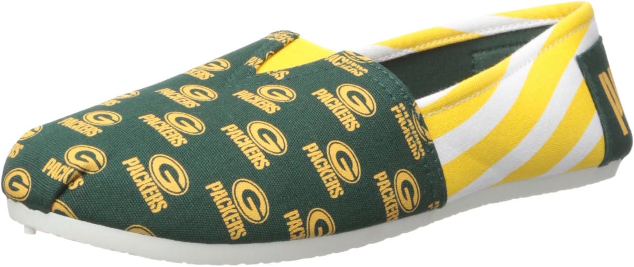 FOCO Women's NFL Team Logo Slip On Canvas Shoes for Fans
