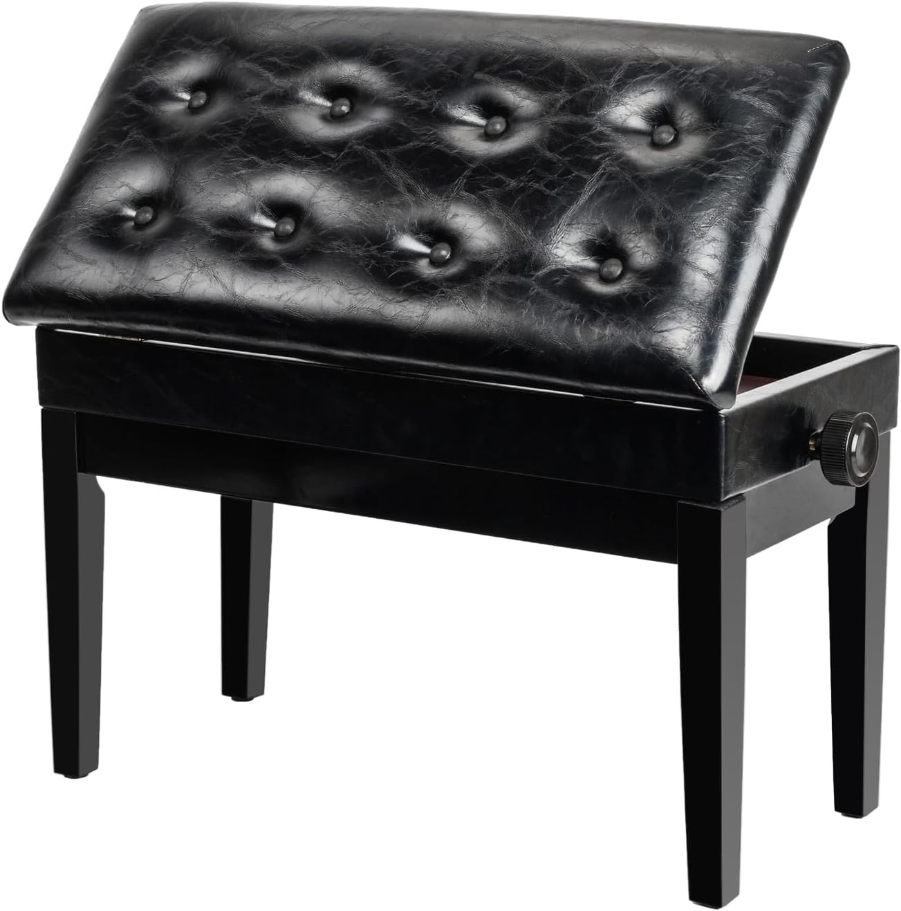 Bonnlo Adjustable Duet Piano Bench with Storage for Comfort