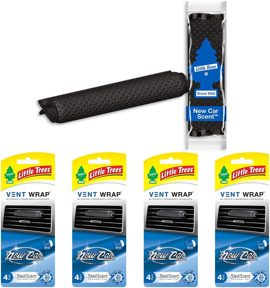 LITTLE TREES Vent Wrap 16ct - Long-Lasting Invisibly Fresh New Car Scent