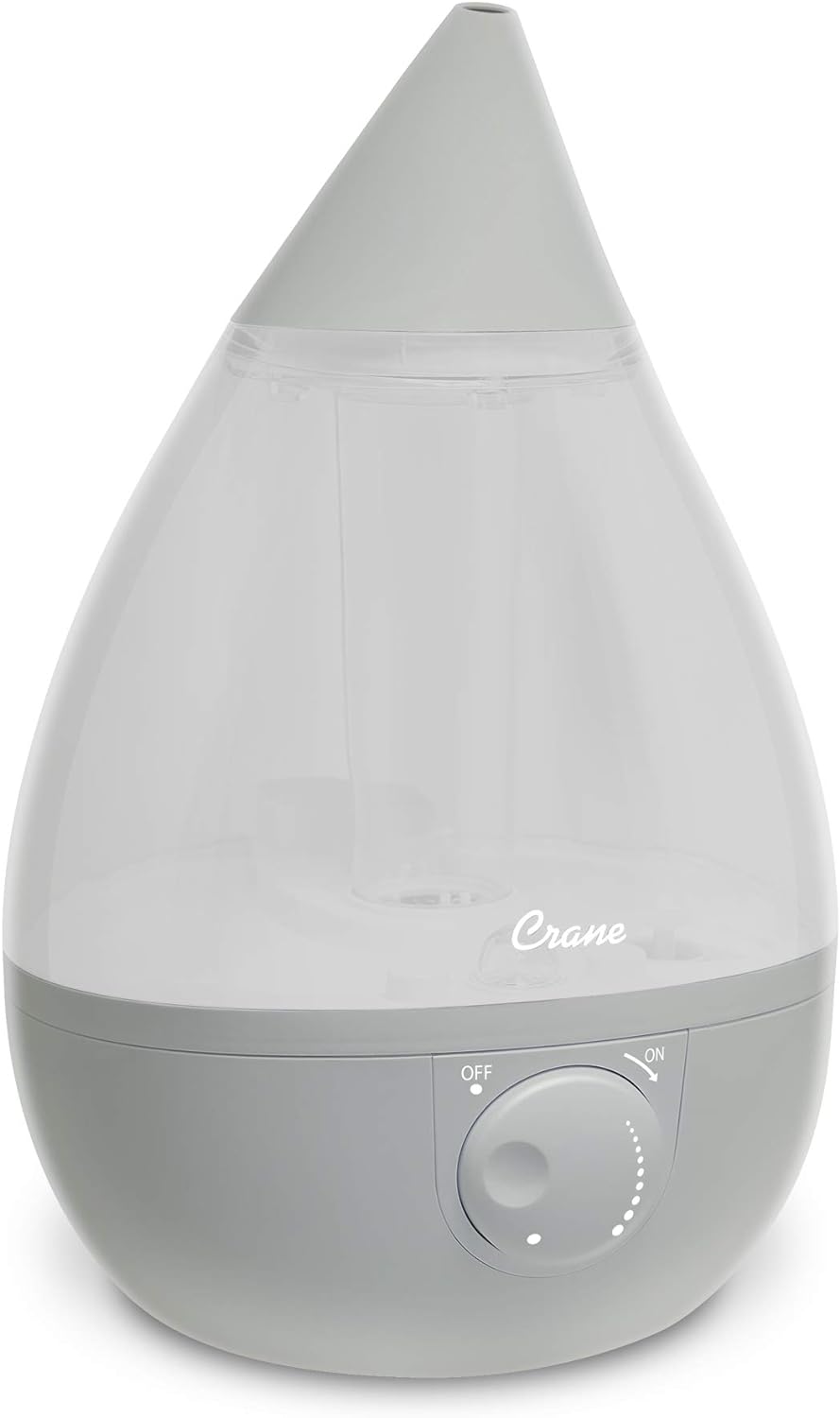 Crane Ultrasonic Teardrop Cool Mist Humidifier for Nursery
