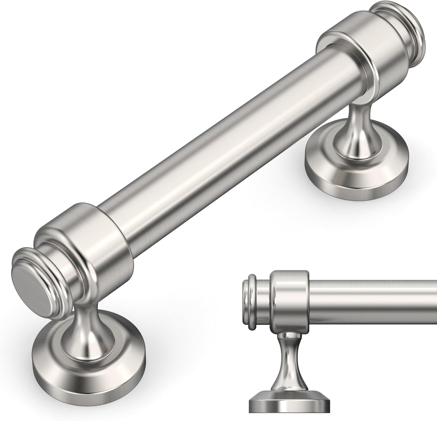 Brushed Satin Nickel Cabinet Pulls for Kitchen and Bathroom Use