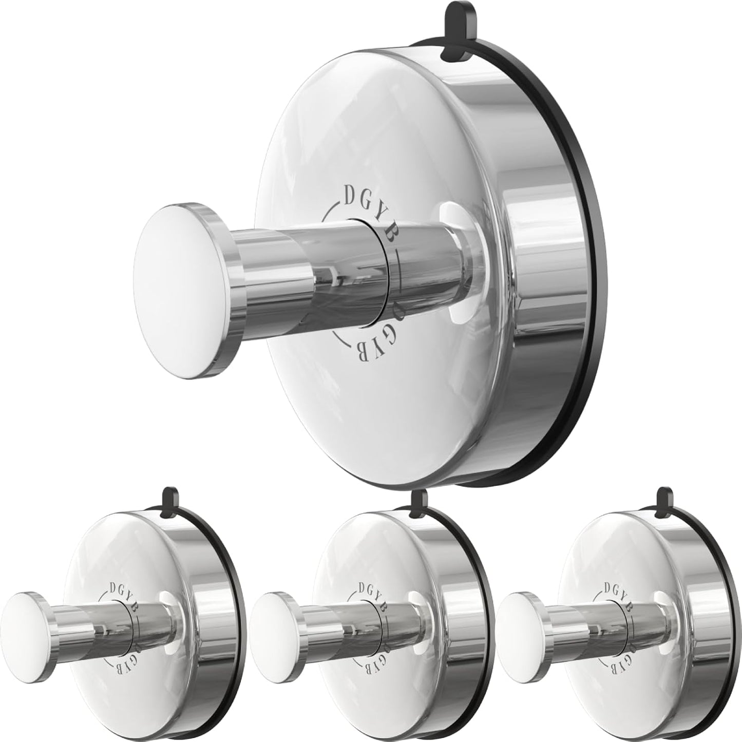 DGYB Suction Cup Hooks Set of 4 for Bathroom and Shower Use