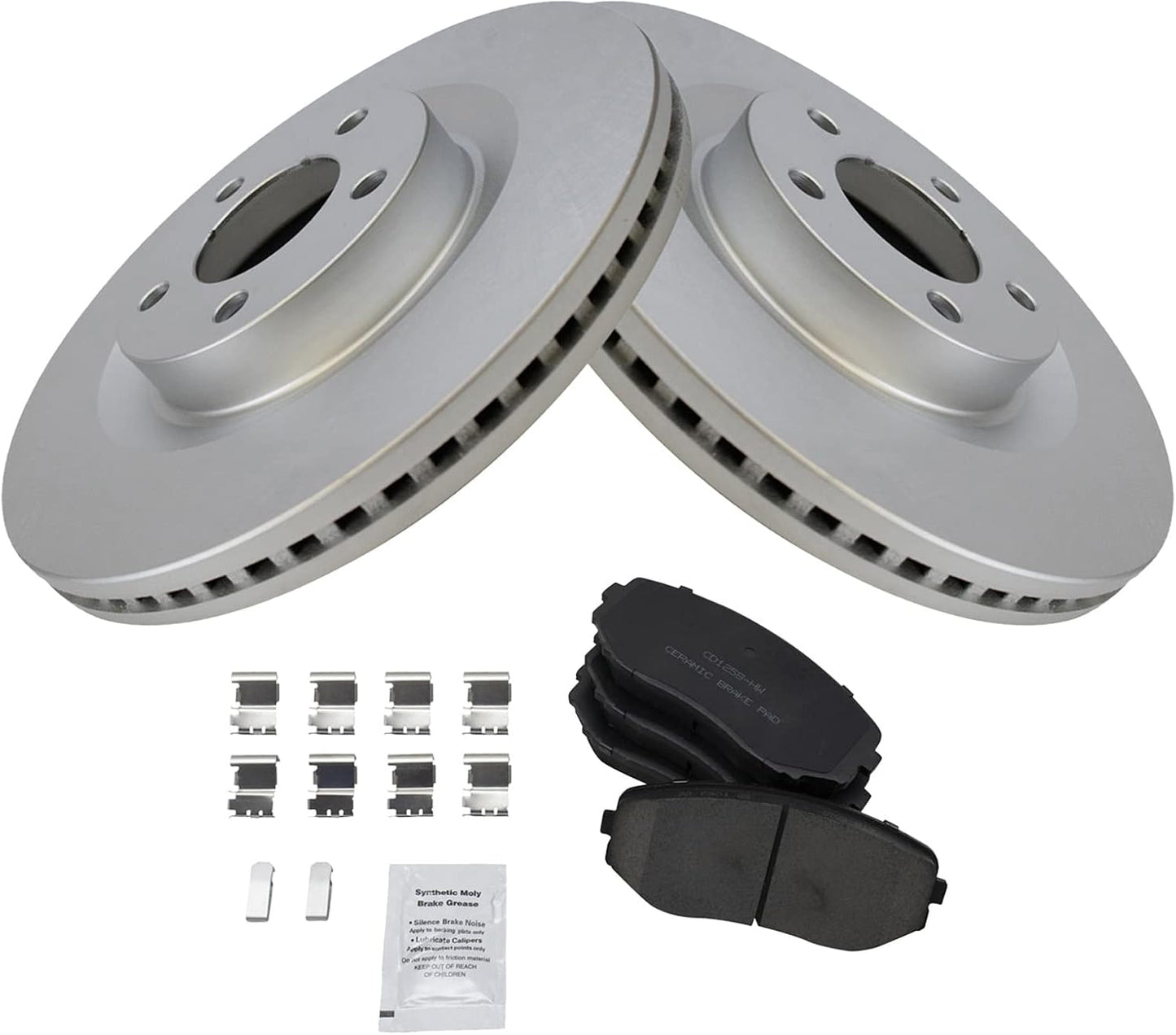 TRQ Front Brake Pad & Rotor Kit for 2007-2014 Ford Edge