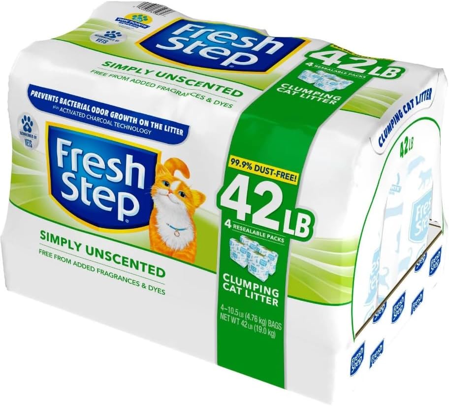 FreshStep Simply Unscented Clumping Cat Litter 42 lbs Review