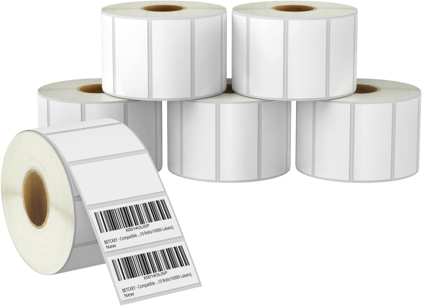 Effortlessly print 6000 high-quality barcode & address labels with BETCKEY - 2 x 1.5 Rolls
