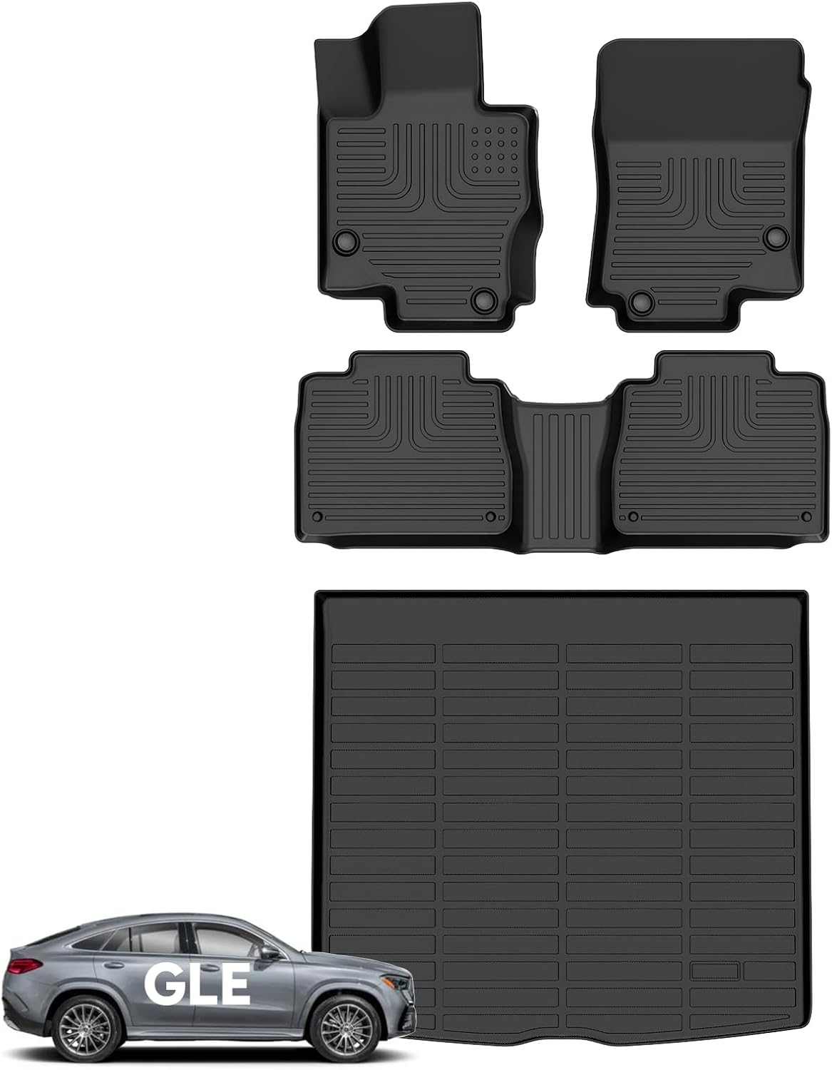 Wayhigh All Weather Floor Mats for Benz GLE 2020-2025 Models