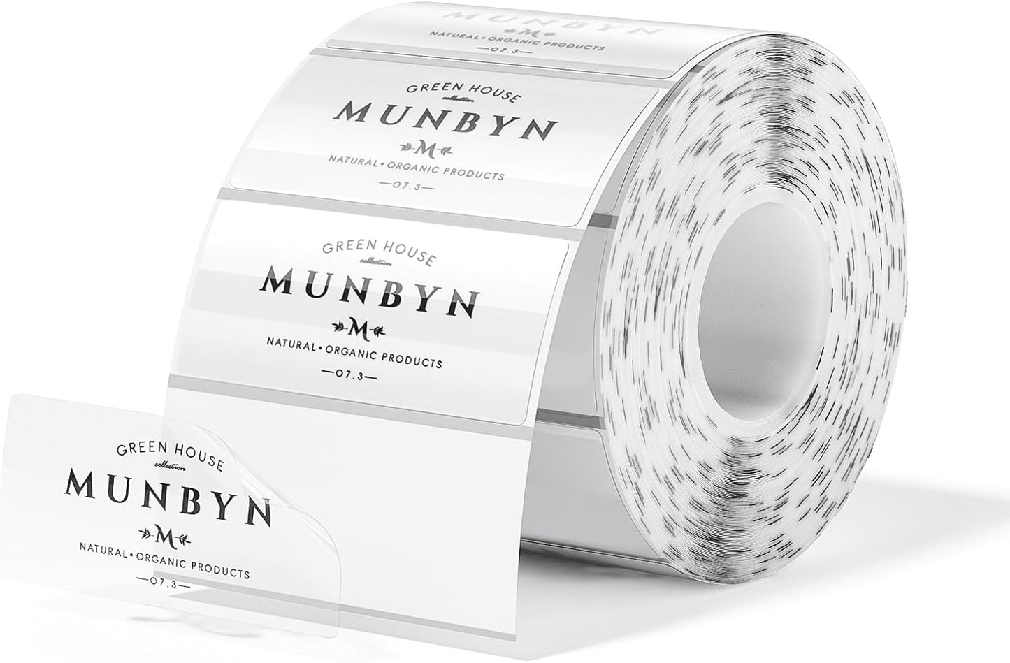 500 Waterproof Clear Labels for DIY Logo Design by MUNBYN