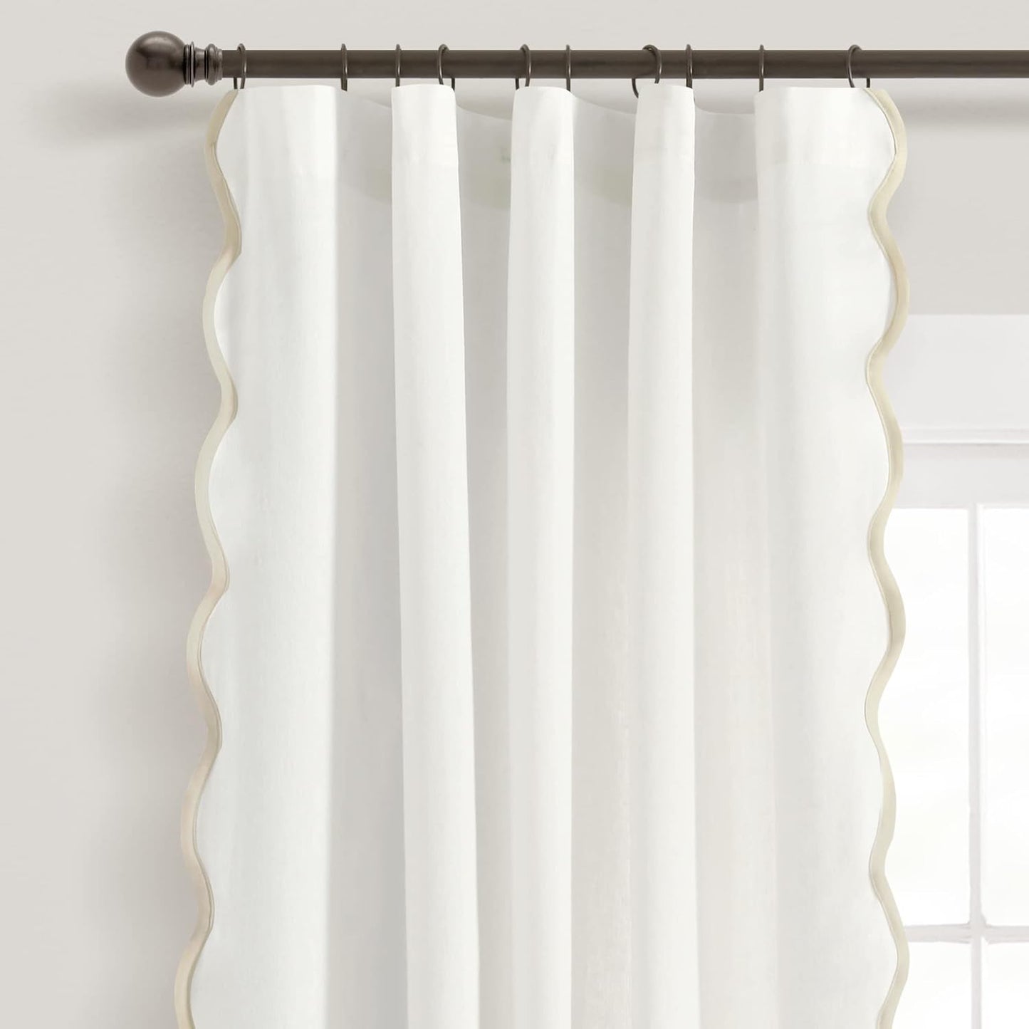 Coastal Chic Scallop Edge Curtains by Lush Decor