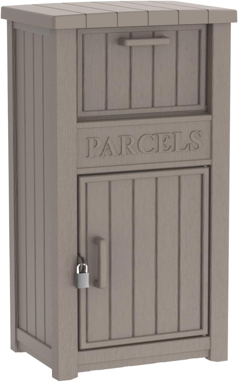Outdoor Package Delivery Box with Lockable Secure Storage
