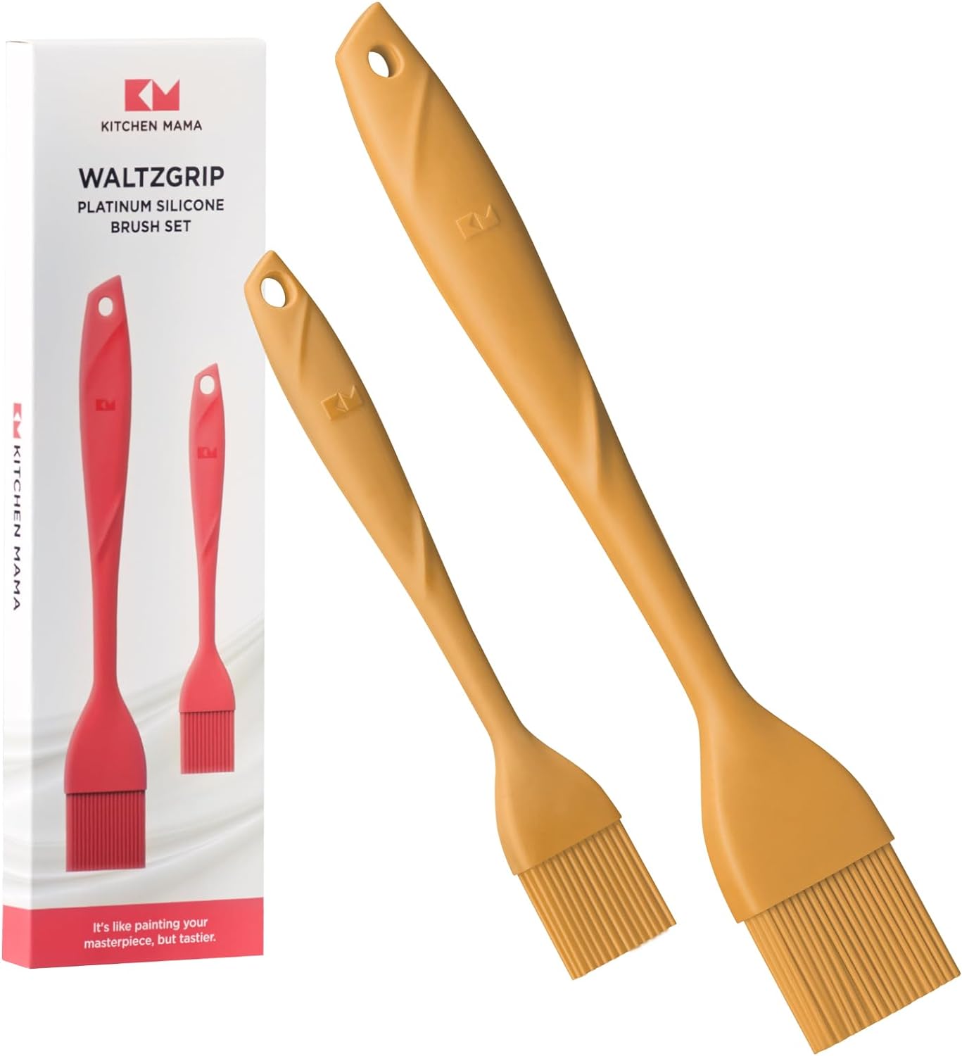 Kitchen Mama Platinum Basting Brushes: Heat-Resistant Set for Culinary Artistry
