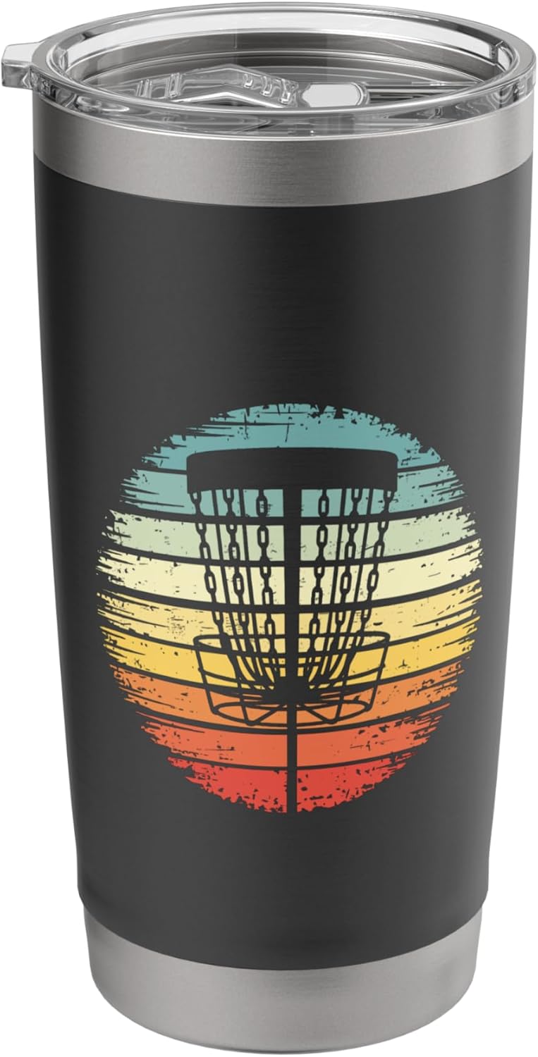 Vintage Insulated Tumbler with Retro Frolf Design