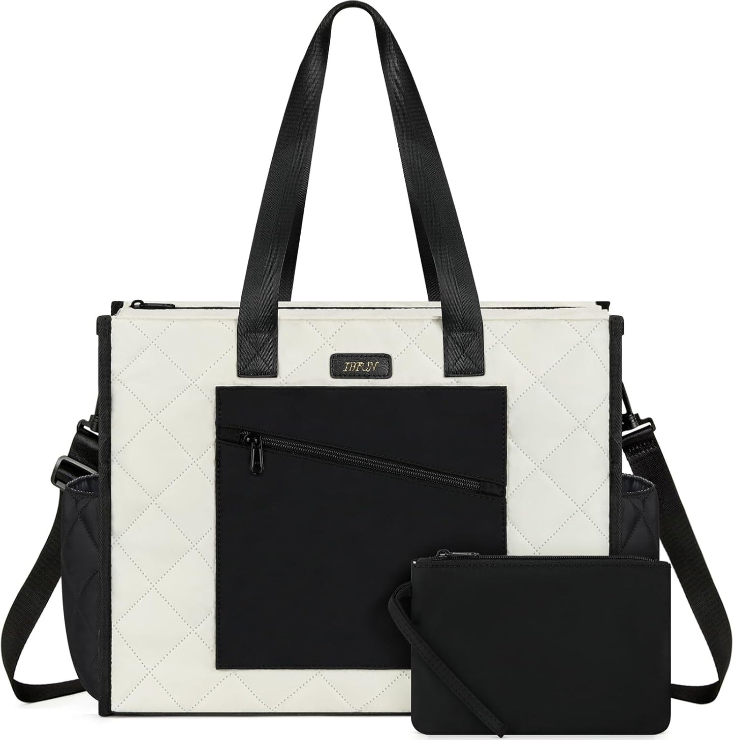 IBFUN Utility Tote Bag with 14 Pockets for Work and Travel