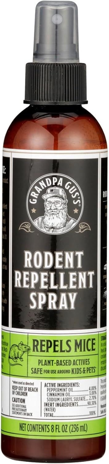 Grandpa Gus's Mouse Repellent - 8 Oz Peppermint & Cinnamon Oil Spray