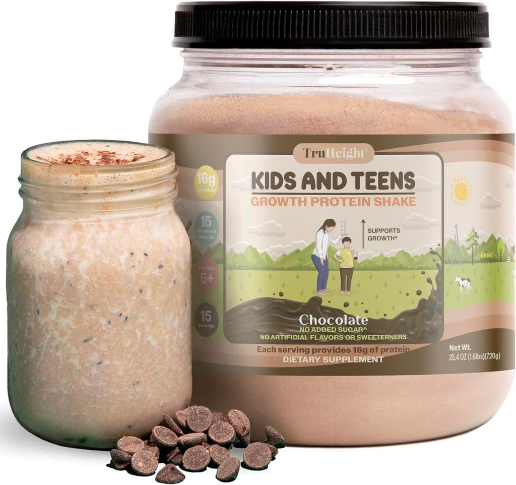 TruHeight Growth Protein Shake for Kids & Teens - Chocolate Flavor