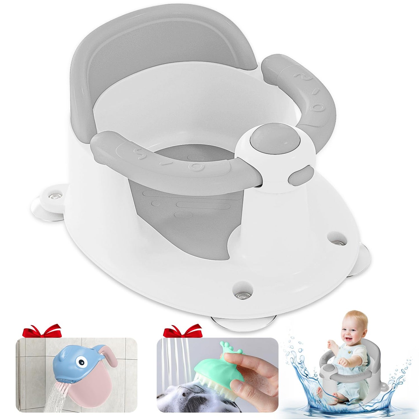 Baby Bath Seat for Babies 6 Months & Up, Non-Slip Design