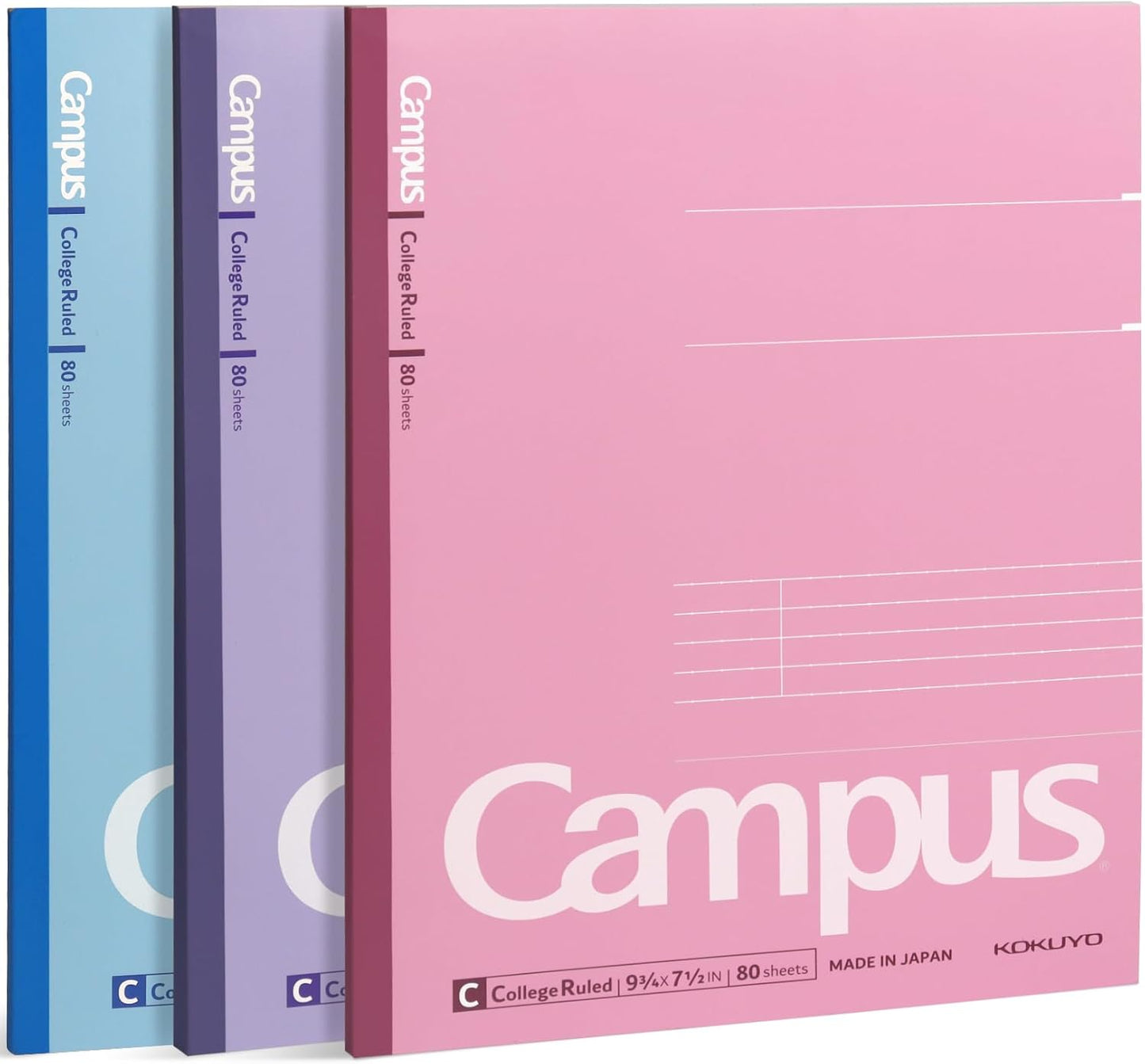 KOKUYO Campus Composition Notebooks - Colorful College Ruled Trio!