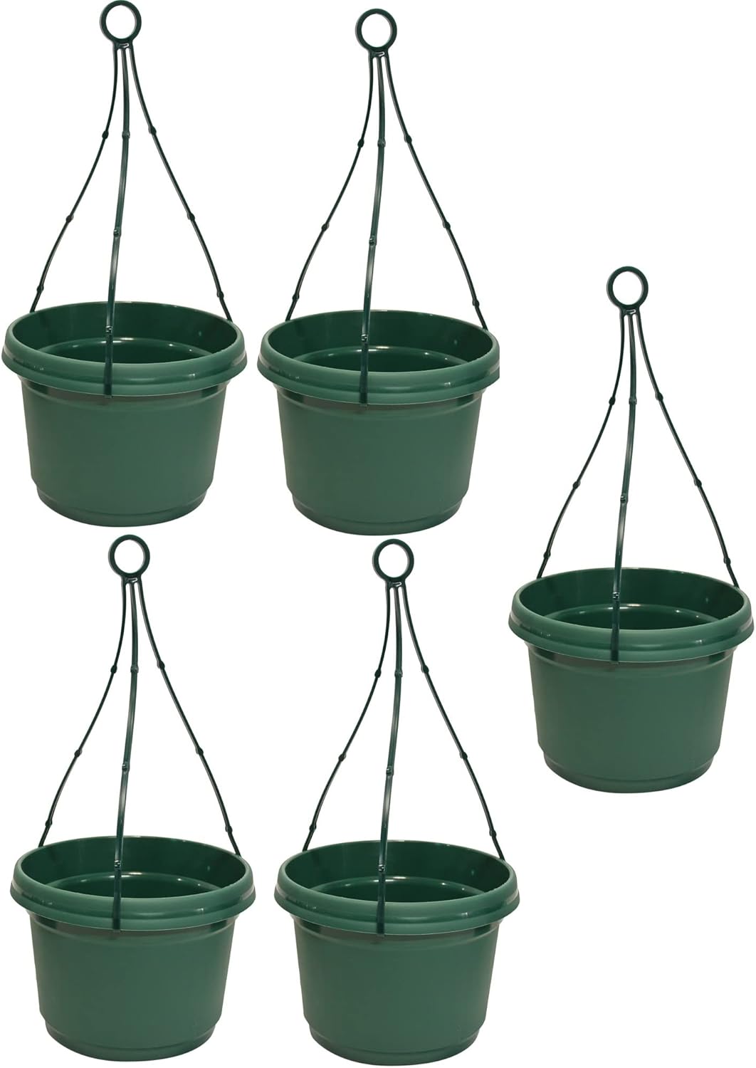 Plastic Hanging Flower Pot 9 inch Hunter Green 5 Pack Review