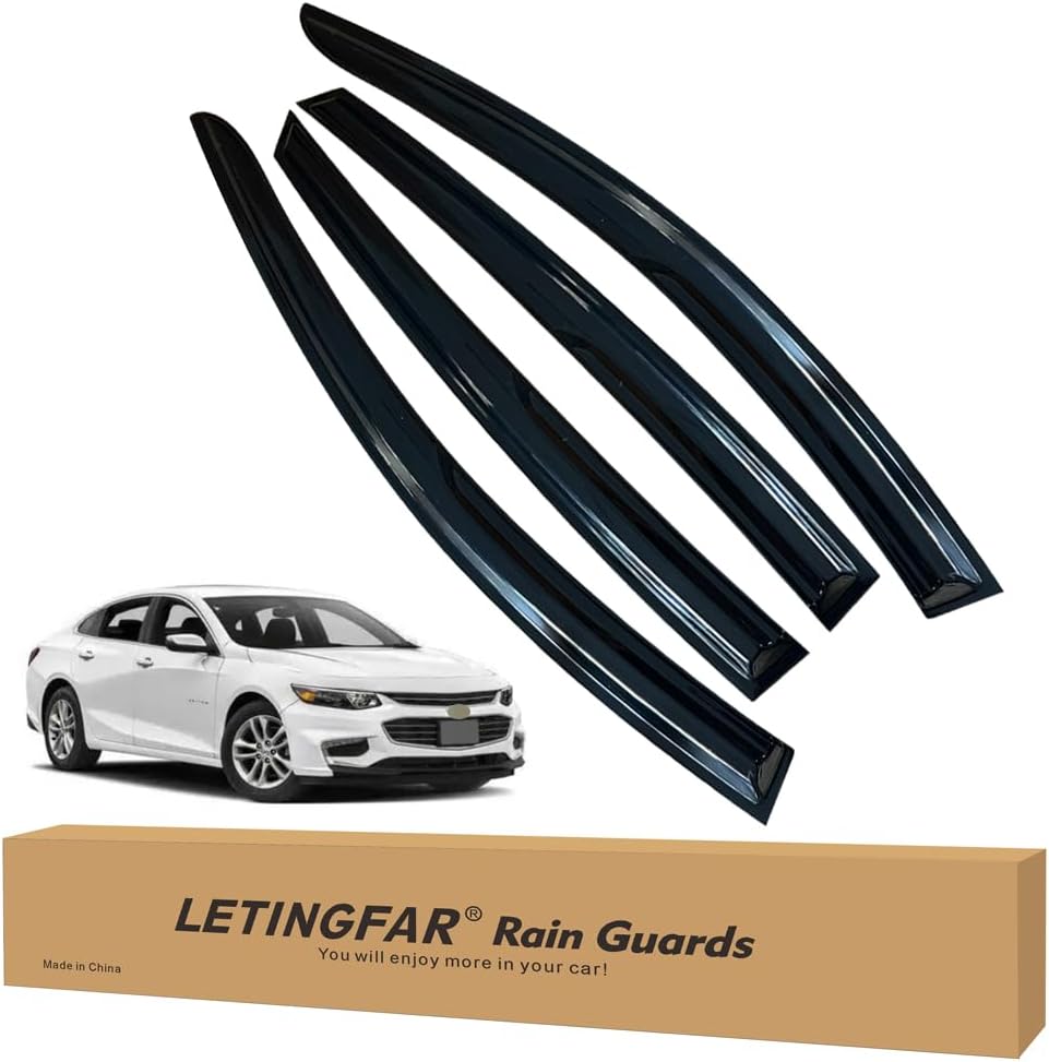 Window Visors Rain Guards for Chevy Malibu 2016-2024 Models