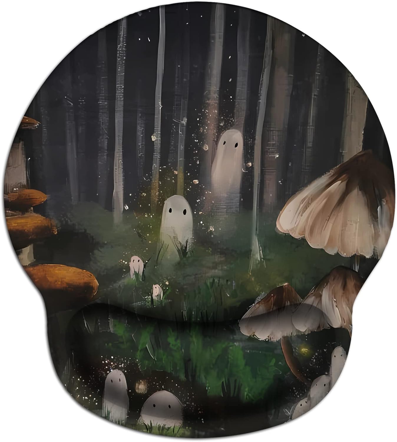 Ergonomic Forest Ghosts Wrist Support Mouse Pad by Mahrokh
