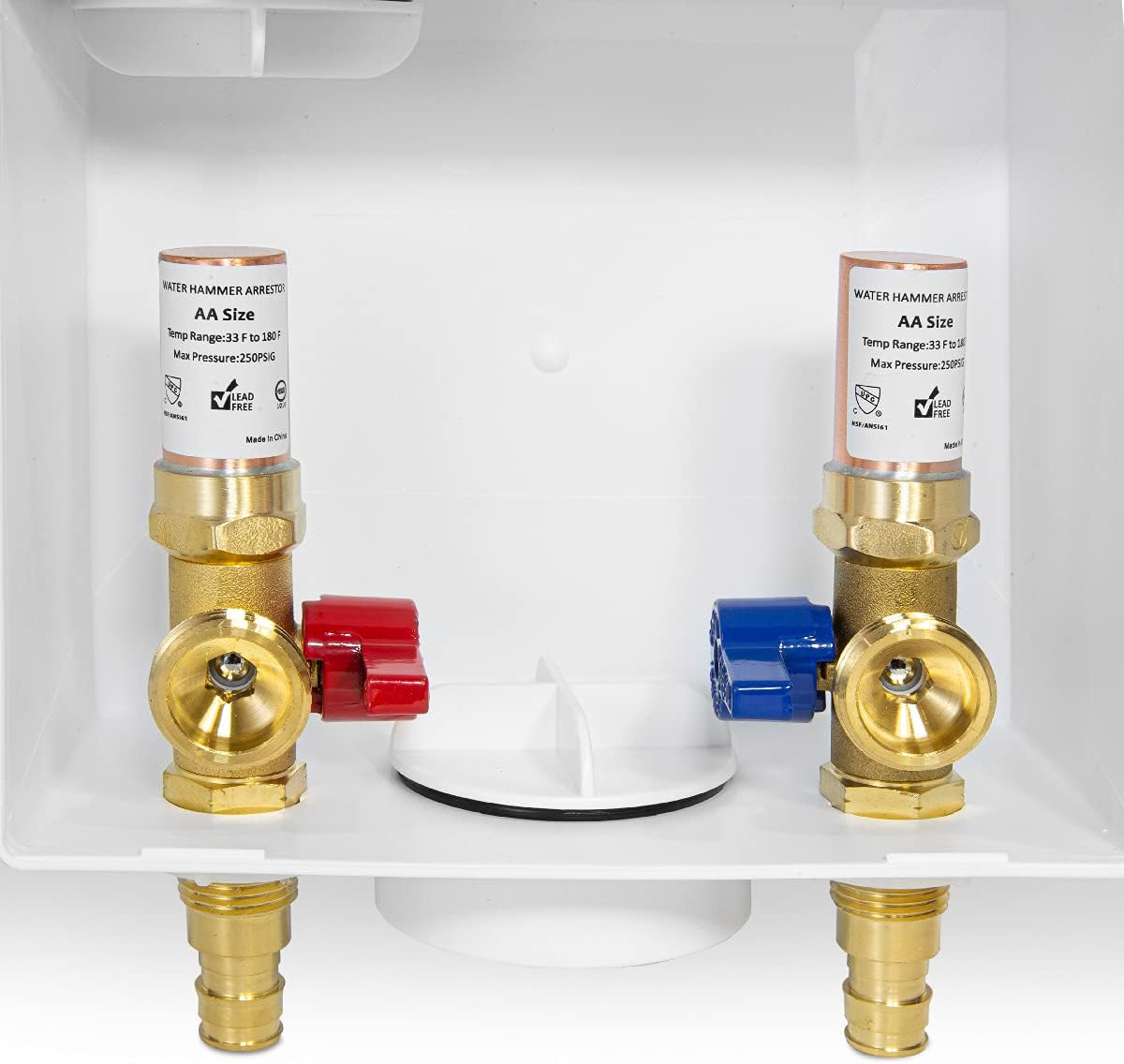 EFIELD Washing Machine Outlet Box - Copper Water Hammer Arrestor