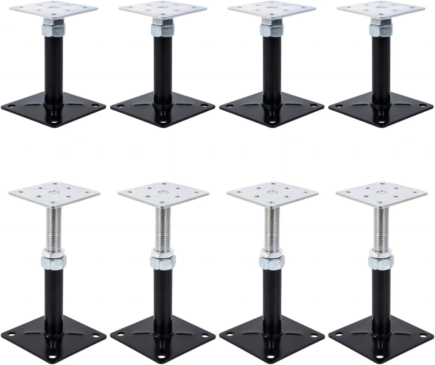 8-Pack Adjustable House Jacks for Floor Support and Leveling