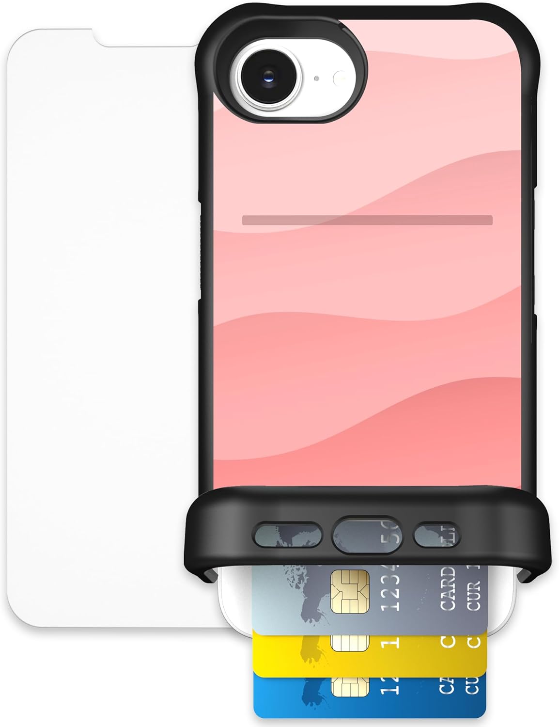 Scooch iPhone 16e Case with Card Holder and Drop Protection