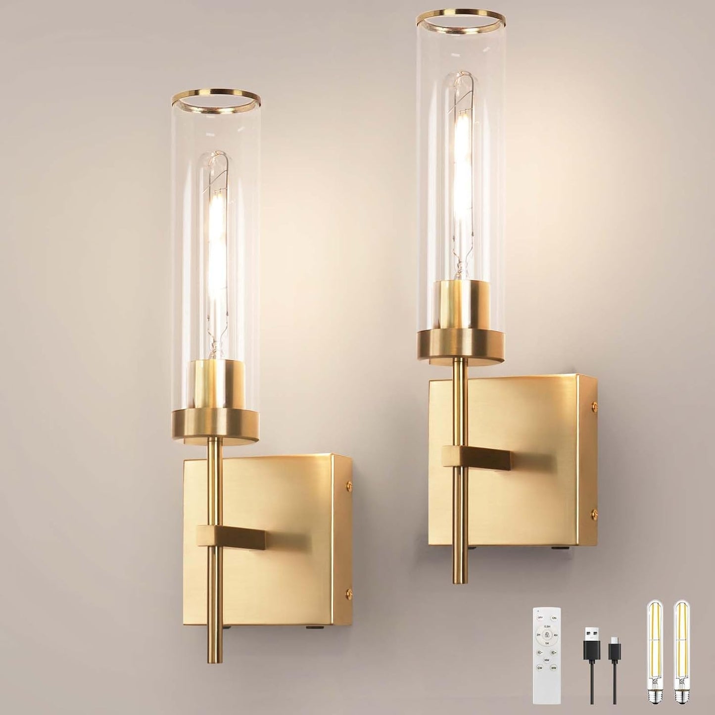 Battery Operated Wall Sconce with Remote Control for Home Use