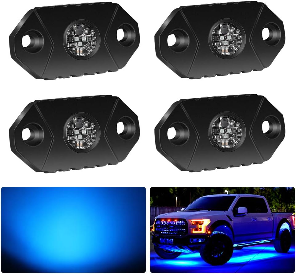 4WDKING Blue LED Rock Lights for Off Road Vehicles and More