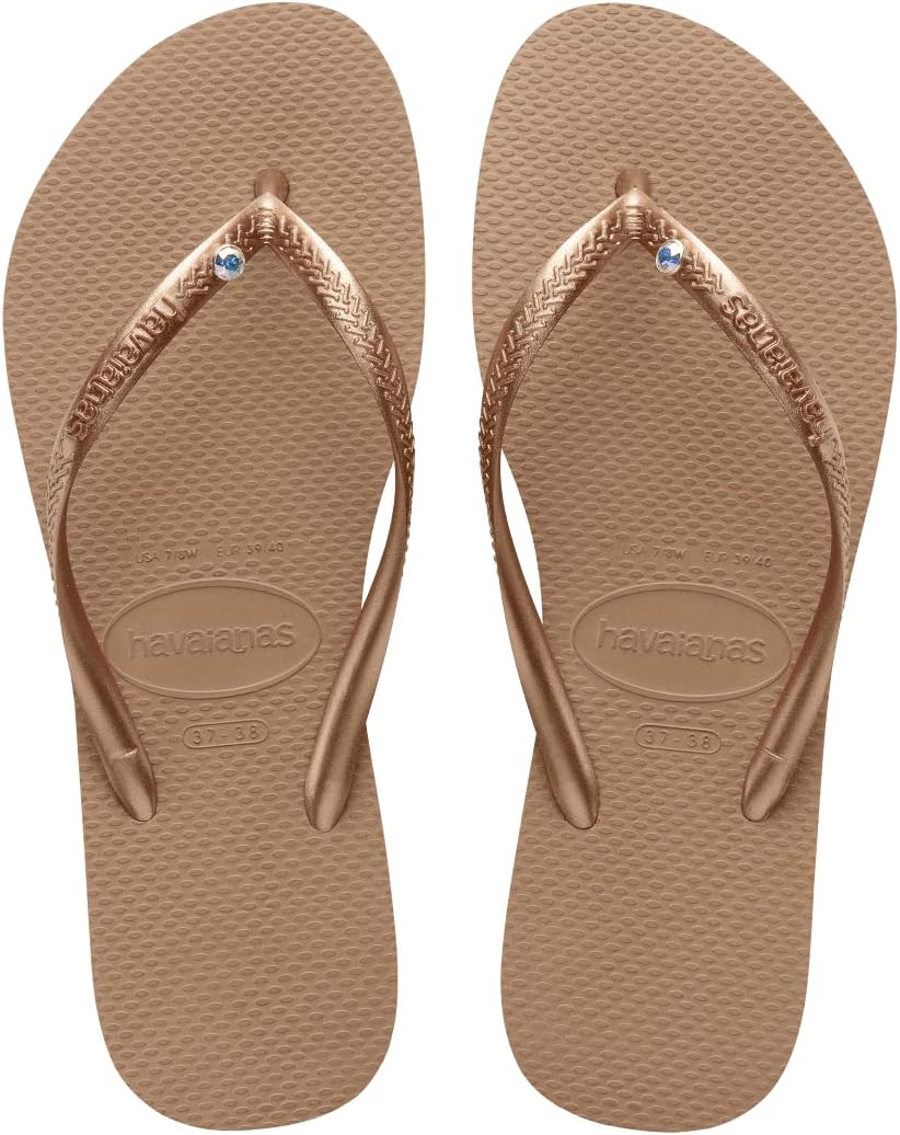 Havaianas Women's Slim Crystal Flip Flops for Summer Comfort